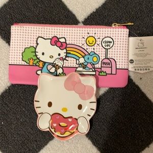 Hello Kitty trinket tray and pouch.